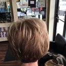 highlights low lights and hair cut by Christy Farabaugh 