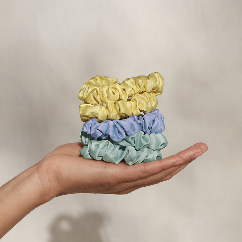 Kitsch Ruched Satin Scrunchies