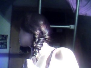 my first try at a fishtail braid. (after watching a five min how to video) 