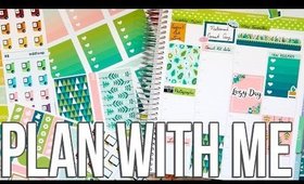 Erin Condren Life Planner Hourly Plan with Me | Oddloop's Plant Party Layout