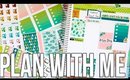 Erin Condren Life Planner Hourly Plan with Me | Oddloop's Plant Party Layout