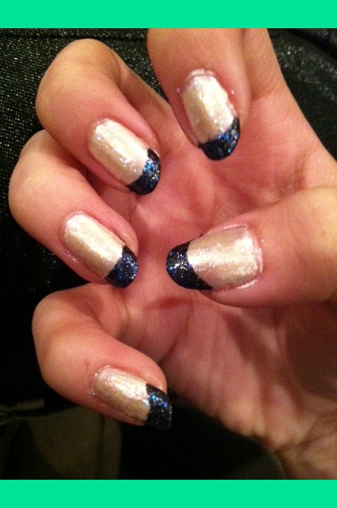 Pearl And Black Iridescent Elegant Nails! | Katrina F.'s (kitty) Photo | Beautylish