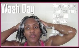 Natural Hair | Wash Day with Shea Moisture Jamaican Black Castor Oil Products (Demo and Review)