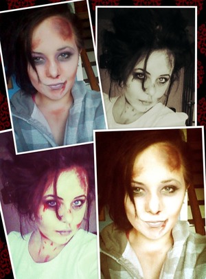 just a few experiments i did for Halloween with only what i had in my makeup bag thought I'd share it with you guys x