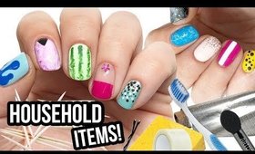 10 Nail Art Designs Using HOUSEHOLD ITEMS! | The Ultimate Guide #9