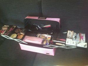 My train case with most of my makeup in it :)