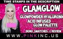 GlamGlow GlowPowder Hyaluronic Acid Infused Glow Palette | Demo, Swatches, & Review | Tanya Feifel