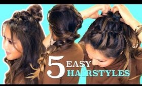 5 ★ LAZY Easy HAIRSTYLES for GIRLS Who's BAD AT HAIR ★ MakeupWearables Braids