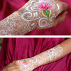 Henna/lace inspired hand body paint