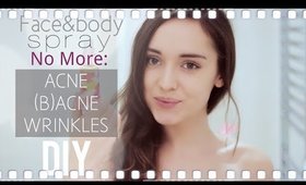 How to cure face/body acne and prevent wrinkles (DIY MIST) also it's a great setting spray