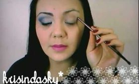 Maquillaje del día: Azul para ojos marrones!