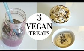 3 Easy Vegan Treats | NICE CREAM, ACAI BOWL & OAT SMOOTHIE