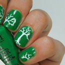 OPI Sandy Hook Green with Stamping 