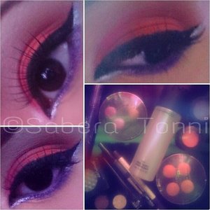 I wanted to do something colorful so came up with this ! :D
I dont think you can tell but i used a taupe and brown eyeshadow (from MUA heaven and earth palette) on my crease and blended it out.

Products not shown in the pic :
-Kidley eyelashes
-UD all nighter setting spray
-Birthday eyelash adhesive
-A taupe-ish shade from MUA heaven and earth palette
-UD sin primer