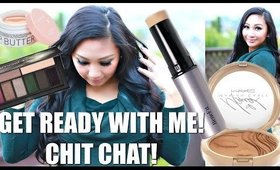 GET READY WITH ME! New Benefits Cosmetics Play Sticks,  MAC Mariah Carey, Smashbox Palette, Korres