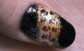 Leopard print nail art tutorial for night out nails designs for beginners cute nail polish ideas
