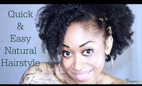 Quick & Easy Party Natural Hairstyle ☆  4a Braid Out