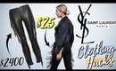 $2400 YSL Pants For $25 !! Saint Laurent CLOTHING HACKS!