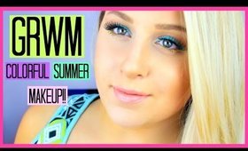 Colorful Summer Makeup GRWM | Bright Liner Daytime Look