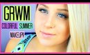 Colorful Summer Makeup GRWM | Bright Liner Daytime Look