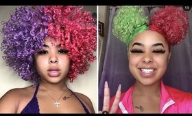 Bold Colorful Curls | Hair Paint Wax Compilation