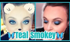 Old School GRWM (Teal with Freaky Contacts)