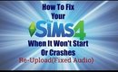 How To Fix Your Sims 4 When It Won't Start Or Crashes (Re-Upload Fixed Audio)