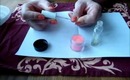 How I apply loose nail art glitter to my nails 1