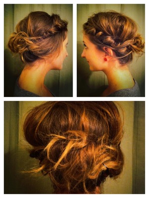 Side and back views of the Dirty Girl Boho Style hair!