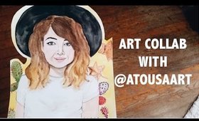 Portrait Painting with Atousa- Art Collab with @AtousaART