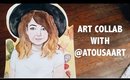 Portrait Painting with Atousa- Art Collab with @AtousaART