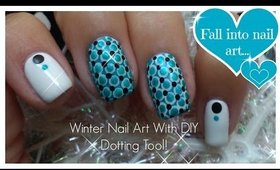 Winter Dotticure Nail Art | New Year's Nails ♥ Зимний Дизайн Ногтей