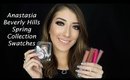 Anastasia Beverly Hills New Spring Liquid Lipsticks and Eye Shadow Single Swatches