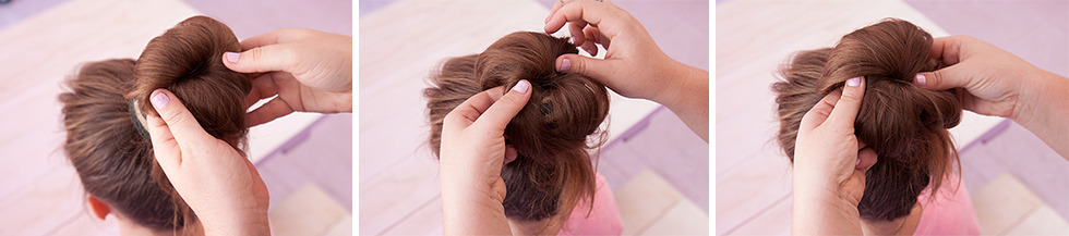 How To Do A Sock Bun - Roll Sock Down To Base