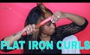 HOW TO: Blonde Streak & Curl Hair Your Hair With A Flat Iron For BEGINNERS ☆