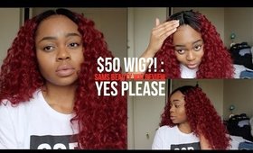 $50 Lace Front Wig?! | Brazilian Human Hair Blend Invisible Deep Part