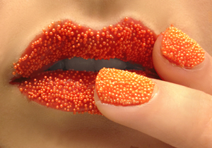 Caviar nails and lips