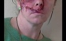 SIMPLE GASH TO THE FACE USING GLUE AND TISSUE FX TUTORIAL
