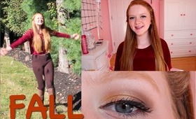Everyday Fall Makeup, Hair, & Outfit !