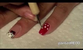 Hello Kitty Polka Dot Nails!