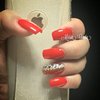 Red Nails/Red Passion/Nails/Gold Nails
