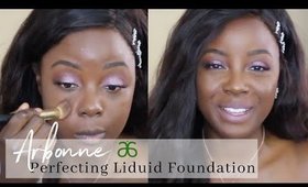 Arbonne Perfecting Liquid Foundation Review on DARK SKIN | Rachael Nalumu