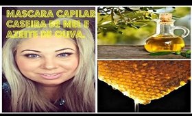 MASCARA PARA CABELO CASEIRA DE MEL E AZEITE DE OLIVA