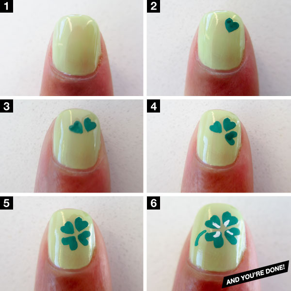 Shamrock Nail Designs for Beginners with Video Tutorial