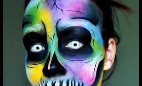 Halloween Series 2015: Rainbow Skull Makeup Tutorial