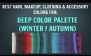 Deep Winter & Deep Autumn Color Palette: Neutral Skin Tone Makeup and Hair Colors - Color Analysis