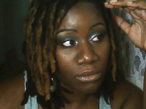 nude lips + silver/grey/black lids with brown/peach/gold from crease to hi-lite