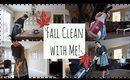 FALL CLEANING MOTIVATION! LONG VIDEO WITH MUSIC! CLEANING MY KITCHEN, DINING ROOM, & LIVING ROOM!