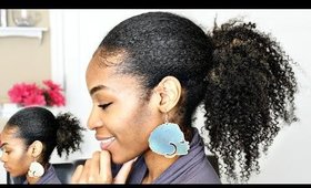 Ponytail with Clip In Extensions on Natural Hair