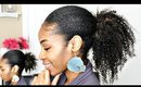 Ponytail with Clip In Extensions on Natural Hair